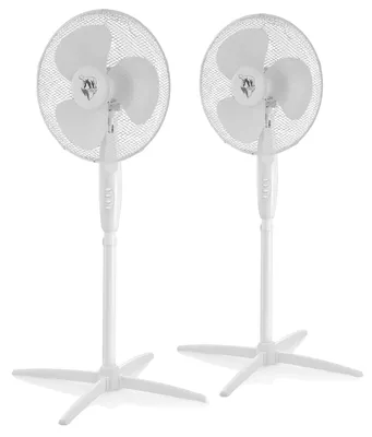 Image de Ventilateurs industriels de plancher, réglables en hauteur, avec 3 vitesses, lot de 2