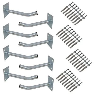 Produktbild von PremiumX 8x Autoreifen Wandhalter 35cm Reifenhalter für Felgen Halterung