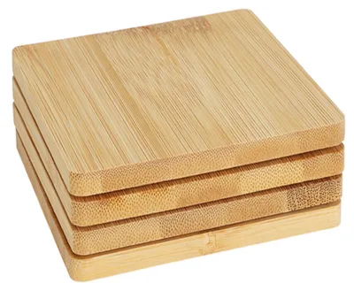 Produktbild von Excellent Houseware Glasuntersetzer - 4x - beige - quadratisch