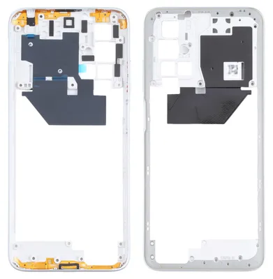 Productafbeelding van Middenframe, middenomlijsting, afdekplaat voor Xiaomi Redmi 10, vervangingsonderdeel, wit
