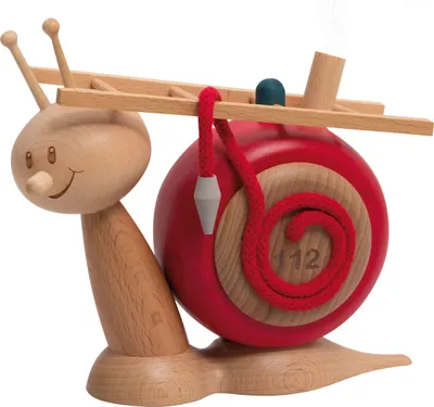 Produktbild von Drechslerei Kuhnert - Räucherfigur Sunny Feuerwehrschnecke - Größe ca. 16cm, für Räucherkerzen Größe M (Standard) - 37101
