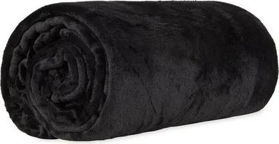 Immagine prodotto di Zoem - Coperta in pile - Plaid in pile - 150 x 200 - morbidissimo - 280 g/m² - Nero