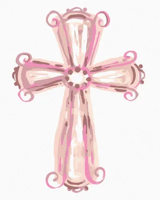 Produktbild von Zuty - Malen nach Zahlen - ROSA KREUZ (HALEY BUSH), 40x50 cm, ohne Keilrahmen