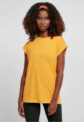 Produktbild von Urban Classics Kurzarm-T-Shirt für Frauen Slipout gelb S