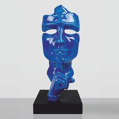 Zdjęcie produktu dla Casa Padrino XXL Deco Sculpture Blue / Black H. 190 cm - XXL Deco Figura