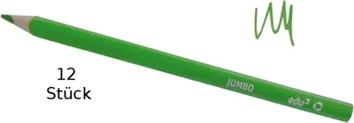 Produktbild von edu3 Jumbo Farbstifte Dreikant 12 Buntstifte hellgrün