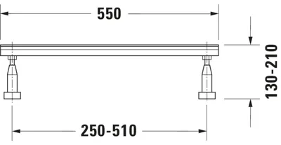 Image de Duravit Cadre de base pour baignoires et receveurs de douche avec longueur latérale de 1500mm, 3 pcs., 790105000000000