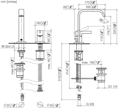 Produktbild von Dornbracht 29217671-19 Waschtisch-Zweilochbatterie mit