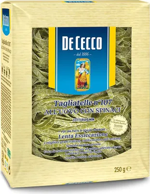 Produktbild von 4x De Cecco Eier-Tagliatelle Nr. 107 mit Spinat 250gr +Italian Gourmet polpa 400g