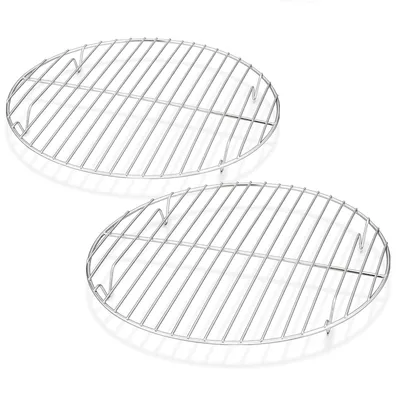 Produktbild von Auskühlgitter rund 2er Set, Edelstahl Tortengitter Abkühlgitter zum Backen, Auskühlen, Dämpfen, Ø 27 cm, Gesund & Langlebig, Rostfrei & Spülmaschinenfest