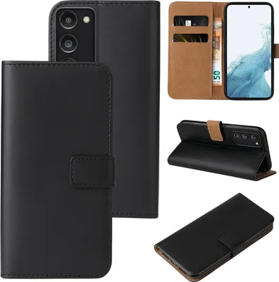 Produktbild von Handy Hülle für Samsung Galaxy S23 Klapphülle Bookcase Flip Cover Handy Tasche Etui Farbe: Schwarz