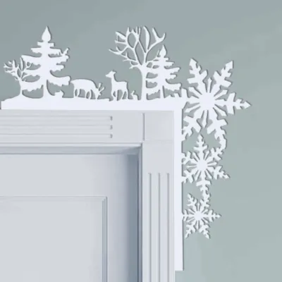Image de Solidchoice - Décoration de Noël en bois, élément décoratif d'angle pour porte