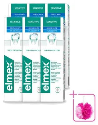 Immagine prodotto di 6 tubetti di dentifricio Elmex Sensitive sbiancante - 75 ml - confezione risparmio - 6 pezzi