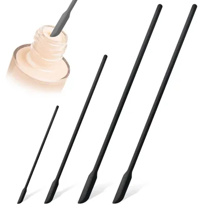Produktbild von Teigschaber Set 4-teilig Mini Silikon Hitzebeständig BPA Frei Schwarz -30°C bis +200°C
