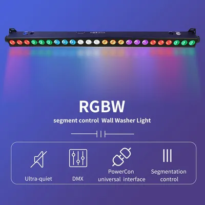 Immagine prodotto di Faretto da palcoscenico, controllo DMX512, 24x12W RGBWA UV LED, controllo 1Pixel 6in1, spina UE