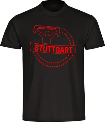 Produktbild von multifanshop Kinder T-Shirt - Stuttgart - Meine Fankurve, schwarz, Größe 140