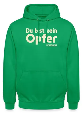 Produktbild von Spreadshirt Stromberg Mit Spruch Du Bist Kein Opfer Uni Hoodie, XXL, Kelly Green