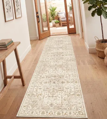 Immagine prodotto di Tappeto vintage, 60 x 180 cm, lavabile, ideale per soggiorno e camera da letto
