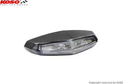 Zdjęcie produktu dla Lampa tylna LED KOSO GT-01 przezroczysta uniwersalna z homologacją CE