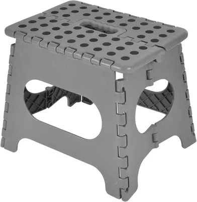 Imagen del producto de Muleta - Fabricada en plástico - Plegable - 31 x 22 x 27 cm - Resistencia: 150 kg - Color: Antracita