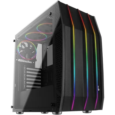 Produktbild von AEROCOOL ADVANCED TECHNOLOGIES Geh AeroCool Midi Klaw Black ATX/micro-ATX/min-ITX RGB - Midi/Minitower - ATX