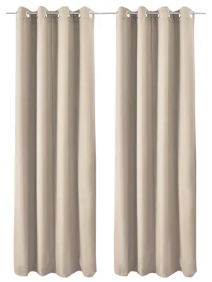 Produktbild von Beautissu 2er Set Thermovorhang Gardine Creme Amelie TO, 140x245cm