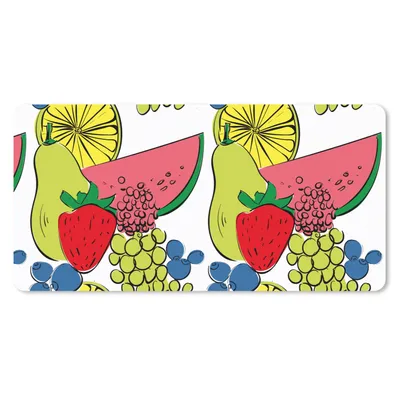 Produktbild von MuchoWow® Mauspad Mousepad Obst - Cartoon - Muster 60x30 cm - Mousepads - Maus Mat - Pad - Mausunterlage - Nachhaltig