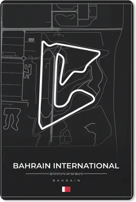 Obrázek produktu pro Podložka pod myš - Formule 1 - Závodní dráha - Bahrain International Circuit - Bahrajn - Okruh - Černá barva - 18x27cm - Podložka pod myš