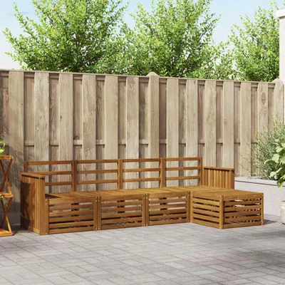 Produktbild von Sofagarnituren - VIDAXL - Terrassen-Sofa - 5 pcs - Natur Massivholz Akazie