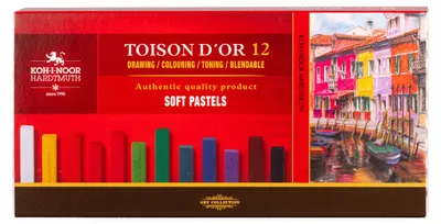 Produktbild von eckige Künstler- Softpastellkreiden im 12er Pack