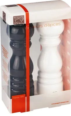 Produktbild von PEUGEOT Pfeffer- und Salzmühlenset Paris Duo schwarz/weiß 18cm