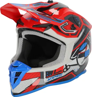 Produktbild von Motocross-Helm ACERBIS Linear 22.06 Graphic Rot Blau Mattweiß größe XXL