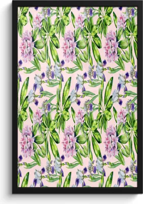 Produktbild von MuchoWow® MuchoWow® Gerahmtes Poster Blumen - Hortensie - Farben 40x60 cm - Poster mit zchwarzem Bilderrahmen - Papierdruck - Wandbilder