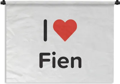 Produktbild von MuchoWow® Wandteppich Wandbehang Ich liebe - Fien - Mädchen 60x45 cm Tapisserie Dekoration Wandtuch - Das Schlafzimmer