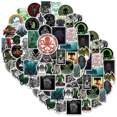 Horror-Vinyl-Sticker, 100 Stück, wasserdicht, Cthulhu-Motiv