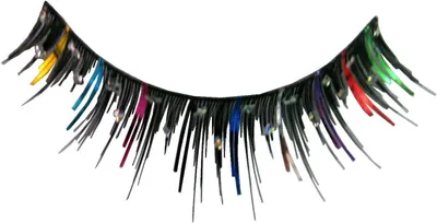 Produktbild von Bunte künstliche Wimpern mit Strasssteinen – funkelnder Augenaufschlag inklusive 1 ml Spezial-Wimpernkleber und Anleitung für Karneval und Mottopartys