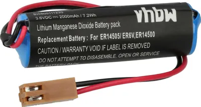 Produktbild von vhbw Batterie Ersatz für Toshiba ER6V, ER14500 für Messgerät (2000 mAh, 3,6 V, Li-MnO2)
