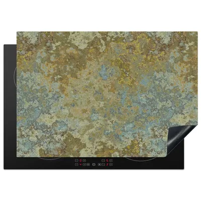 Produktbild von KitchenYeah© Herdabdeckplatte Muster - Abstrakt - Farbe - Gold , 75x52cm, Küche Deko, Glaskeramikkochfeld Herdabdeckung, Abdeckplatte fùr Kochfeld