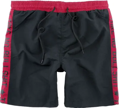 Produktbild von RED by EMP Herren schwarze Badeshorts mit Print S