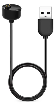 Immagine prodotto di Caricabatterie di ricambio per smartwatch Xiaomi Mi Band 5, 6, 7 NFC e Amazfit, cavo di ricarica USB magnetico, lunghezza 1 metro, colore nero