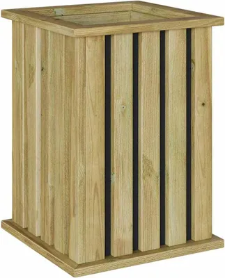 Zdjęcie produktu dla vidaXL Sadzarki brązowe 33 x 33 x 45 cm Impregnowane drewno sosnowe