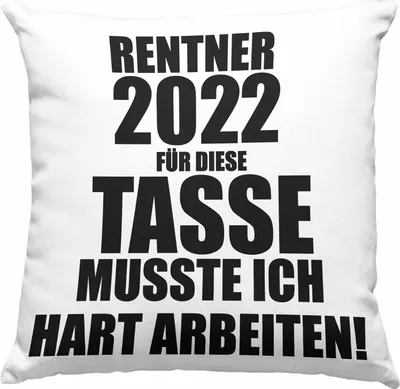 Produktbild von Trendation - Rente Deko-Kissen mit Füllung 40x40 2022 Spruch Ruhestand Rentner Geschenk Rentnerin  Deko-Kissen mit Füllung 40x40 Renteneintritt (Grün)