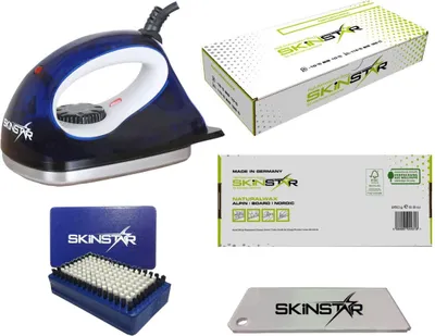Produktbild von SKINSTAR Starter Ski Wachs Set Wachsbügeleisen Bürste Natural Wax Set