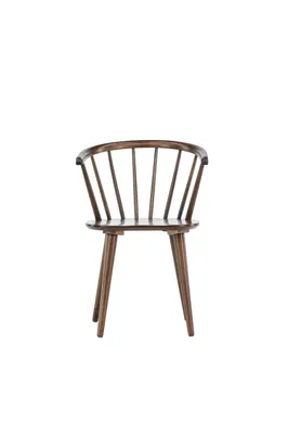 Image de Bobby chaise de salle à manger avec accoudoirs bois mocca