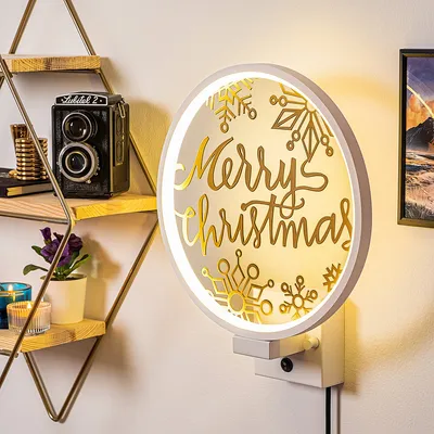 Produktbild von Opviq, XMAS29- XMAS29SHD, Weiß,Gold, Wandleuchten, 10 x 10 x 4 cm, 100% Metall