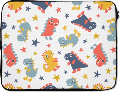 Produktbild von MuchoWow® Laptop Hülle 15 Zoll Muster - Dino - Sterne - Jungen - Baby - Kinder - Kinder Laptoptasche - Laptoptasche - Sleeve - Rundum-Schutz