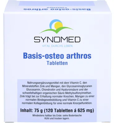 Immagine prodotto di SYNOMED Basis-osteo Arthros compresse per il mantenimento della normale funzione di ossa e cartilagini, 120 compresse
