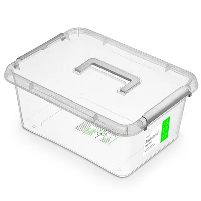 Obrázek produktu pro antibakter.box 12,5 l 39x29x16,5cm,rukojeť, transp.plast_EXTPLASTIMEX