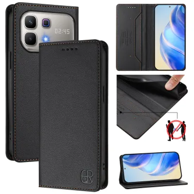 Produktbild von Lederhülle für Infinix Note 60 5G Hülle Flip Brieftasche Kartenfächern Ständer Schutzhülle Schwarz