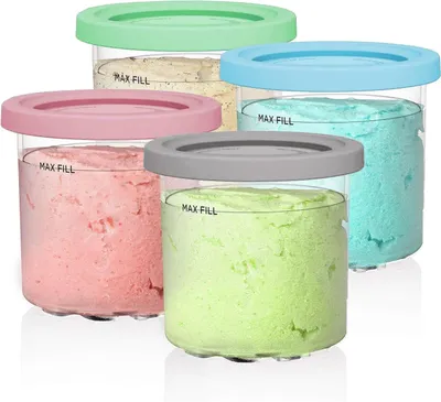 4 Eisbehälter für Ninja Creami Deluxe, 473 ml, BPA-frei